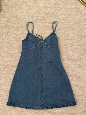 MAC Cosmetics Blue Denim Mini Dress